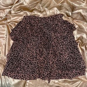 Cheetah print ruffle skirt